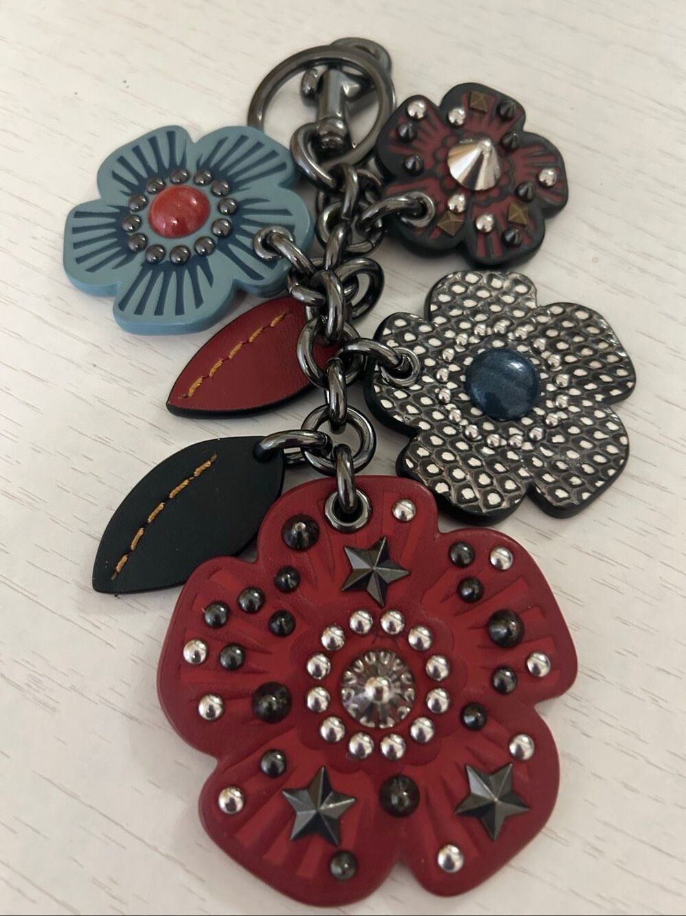 COACH Large Floral Keychain